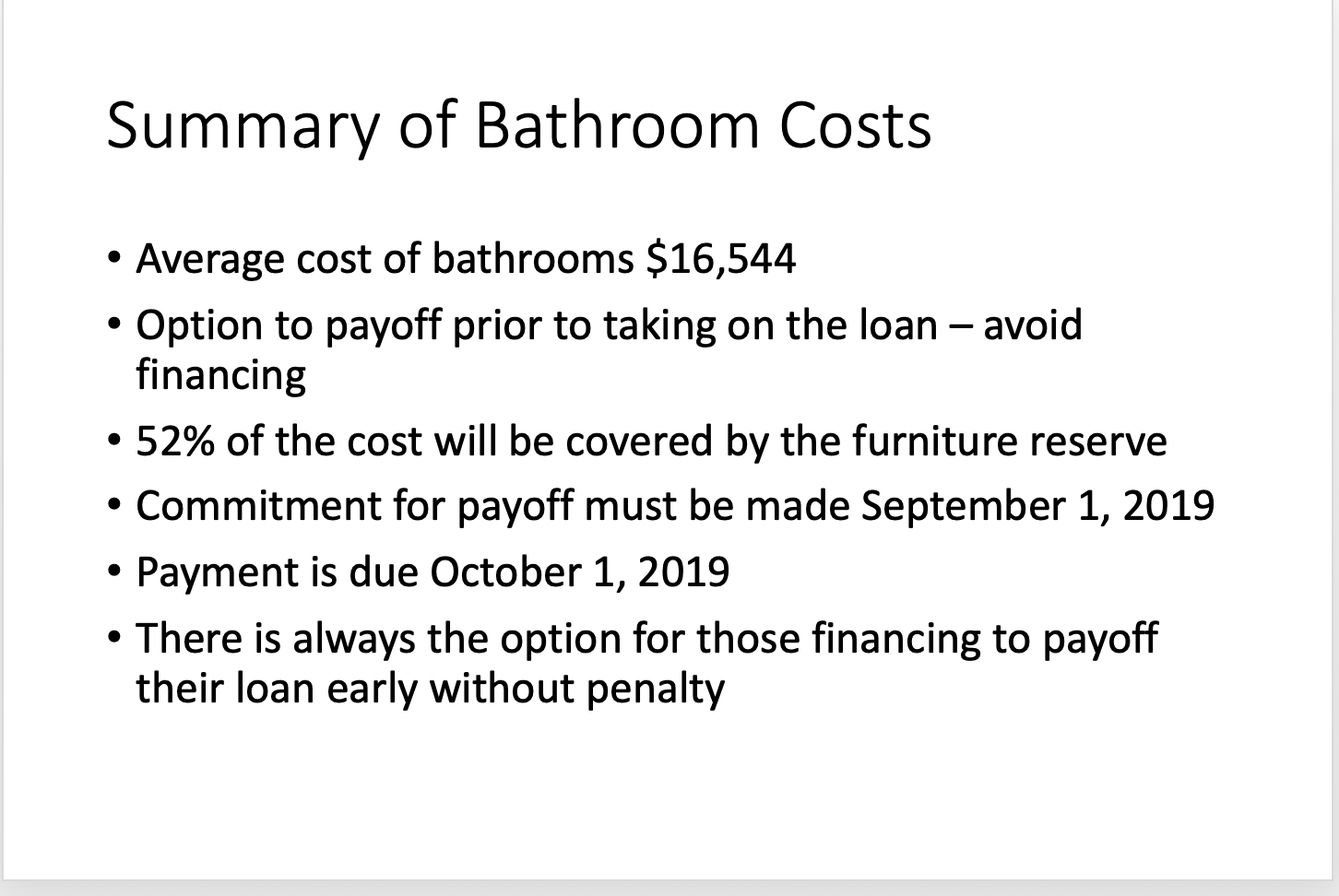 Summary of Bathroom Costs 17