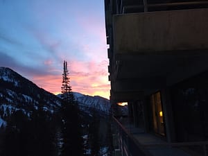 Sunset at The Lodge at Snowbird